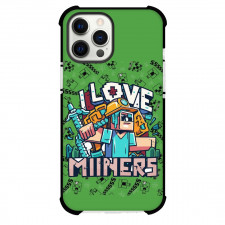 Minecraft Phone Case For iPhone Samsung Galaxy Pixel OnePlus Vivo Xiaomi Asus Sony Motorola Nokia - Minecraft I Love Miners Cartoon Art Sticker