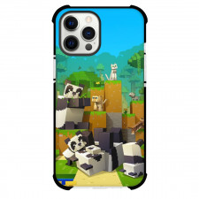 Minecraft Phone Case For iPhone Samsung Galaxy Pixel OnePlus Vivo Xiaomi Asus Sony Motorola Nokia - Panda And Cat Eating Rolling