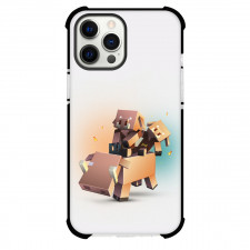 Minecraft Phone Case For iPhone Samsung Galaxy Pixel OnePlus Vivo Xiaomi Asus Sony Motorola Nokia - Piglin And Hoglin Riding
