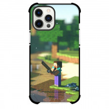 Minecraft Steve Phone Case For iPhone Samsung Galaxy Pixel OnePlus Vivo Xiaomi Asus Sony Motorola Nokia - Steve Fishing On The Lake
