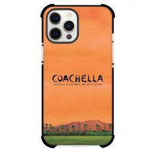 Coachella Phone Case For iPhone And Samsung Galaxy - Coachella Festival Logo On Beautiful Landscape Background