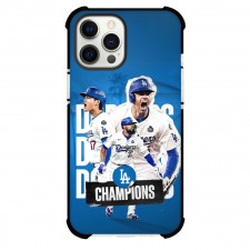 MLB Los Angeles Dodgers Phone Case For iPhone Samsung Galaxy Pixel OnePlus Vivo Xiaomi Asus Sony Motorola Nokia - LA Champions Three Portraits Blue Background
