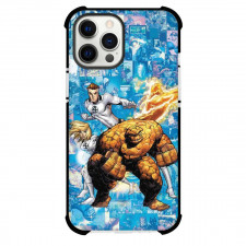 Marvels The Fantastic Four Phone Case For iPhone and Samsung Galaxy Devices - The Fantastic Four Characters Collage Background