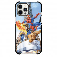 Marvels The Fantastic Four Phone Case For iPhone and Samsung Galaxy Devices - The Fantastic Four Character and Spiderman Crossover