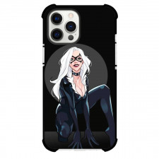Black Cat Felicia Hardy Phone Case For iPhone Samsung Galaxy Pixel OnePlus Vivo Xiaomi Asus Sony Motorola Nokia - Black Cat Felicia Hardy Black Background Cartoon Art