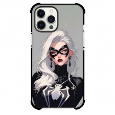 Black Cat Felicia Hardy Phone Case For iPhone Samsung Galaxy Pixel OnePlus Vivo Xiaomi Asus Sony Motorola Nokia - Black Cat Felicia Hardy Cartoon Art Portrait Gray Background