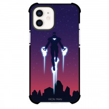 Marvel Iron Man Phone Case For iPhone And Samsung Galaxy Devices - Iron Man Flying Poster Silhoutte