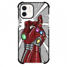Marvel Iron Man Phone Case For iPhone And Samsung Galaxy Devices - Iron Man Snapping Finger Cartoon Art