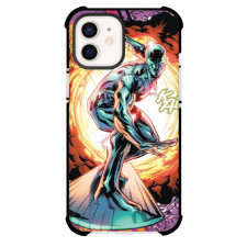 Marvel Phone Case For iPhone And Samsung Galaxy Devices - Silver Surfer Surfing After Explosion Pop Comic Art