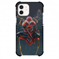 Marvel Spider Man Phone Case For iPhone And Samsung Galaxy Devices - Spider-Man In Iron Suit Spider Legs Background