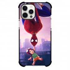 Spider Man Across The Spider Verse Phone Case For iPhone And Samsung Galaxy Devices - Peter B Parker And Daughter Upside Down