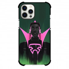 Spider Man Across The Spider Verse The Prowler Phone Case For iPhone And Samsung Galaxy Devices - The Prowler Portrait On Green Background