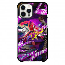 Spider Man Across The Spider Verse Spider Punk Phone Case For iPhone And Samsung Galaxy Devices - Spider Punk Playing Guitar