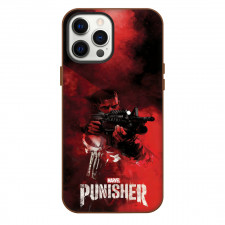 The Punisher Phone Case For iPhone Samsung Galaxy Pixel OnePlus Vivo Xiaomi Asus Sony Motorola Nokia - The Punisher Gun Shooting Stance Red Poster