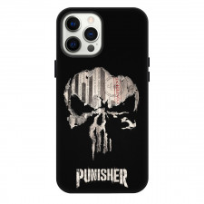 The Punisher Phone Case For iPhone Samsung Galaxy Pixel OnePlus Vivo Xiaomi Asus Sony Motorola Nokia - The Punisher Paper Overlay Logo In Black Background