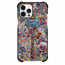 Marvel Thor Phone Case For iPhone And Samsung Galaxy Devices - Thor Mjollnir Comic Collage