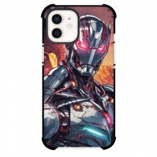 Marvel Phone Case For iPhone And Samsung Galaxy Devices - Ultron Portrait Drawing Illustration