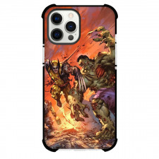Marvel Zombies Phone Case For iPhone Samsung Galaxy Pixel OnePlus Vivo Xiaomi Asus Sony Motorola Nokia - Characters Fight Fire Background