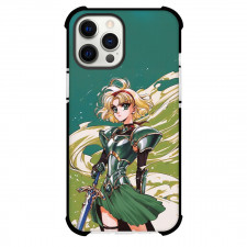 Magic Knight Rayearth Fuu Hououji Phone Case For iPhone Samsung Galaxy Pixel OnePlus Vivo Xiaomi Asus Sony Motorola Nokia - Fuu Hououji Standing On Green Background Anime Art