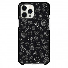Maison Kitsune Phone Case For iPhone Samsung Galaxy Pixel OnePlus Vivo Xiaomi Asus Sony Motorola Nokia - Maison Kitsune Art Nouveau Sketch Pattern Poster