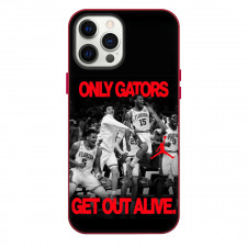 March Madness 2025 Men Tournament Florida Gators Men Basketball Team Phone Case For iPhone Samsung Galaxy Pixel OnePlus Vivo Xiaomi Asus Sony Motorola Nokia - Only Gators Get Out Alive Grayscale Poster