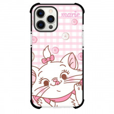Marie Phone Case For iPhone And Samsung Galaxy - Marie Cat Ready For Big Adventure Poster Pink Background