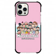 Chibi Maruko Chan Phone Case For iPhone Samsung Galaxy Pixel OnePlus Vivo Xiaomi Asus Sony Motorola Nokia - Chibi Maruko Chan All Character On Pink Background