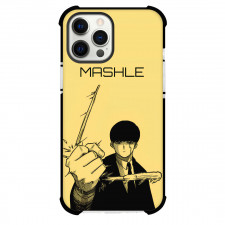 Mashle Magic And Muscles Phone Case For iPhone Samsung Galaxy Pixel OnePlus Vivo Xiaomi Asus Sony Motorola Nokia - Mash Burnedead Grayscale Art On Yellow Background