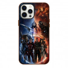 Mass Effect Phone Case For iPhone Samsung Galaxy Pixel OnePlus Vivo Xiaomi Asus Sony Motorola Nokia - Mass Effect Characters Split Fierce Poster