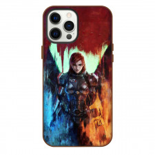 Mass Effect Commander Shepard Phone Case For iPhone Samsung Galaxy Pixel OnePlus Vivo Xiaomi Asus Sony Motorola Nokia - Commander Shepard Fierce Brush Art Portrait