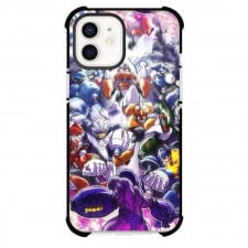 Mega Man Phone Case For iPhone And Samsung Galaxy Devices - Mega Man Characters Assembly Attacking Cartoon Art
