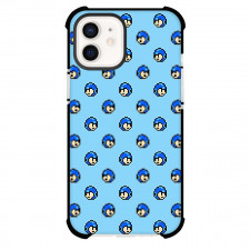 Mega Man Phone Case For iPhone And Samsung Galaxy Devices - Mega Man Face Pixel Pattern Art