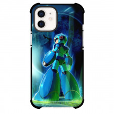 Mega Man Phone Case For iPhone And Samsung Galaxy Devices - Mega Man X Standing Pose Earth Background Cartoon
