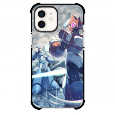 Mega Man Phone Case For iPhone And Samsung Galaxy Devices - Mega Man X Zero Standing In The Rain Scene Anime