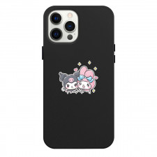 Sanrio Melody And Kuromi Phone Case For iPhone and Samsung Galaxy Devices - Melody And Kuromi Happy Sticker