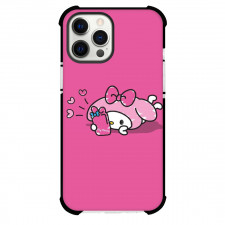 Sanrio Melody Phone Case For iPhone Samsung Galaxy Pixel OnePlus Vivo Xiaomi Asus Sony Motorola Nokia - Melody Cellphone Pink Background