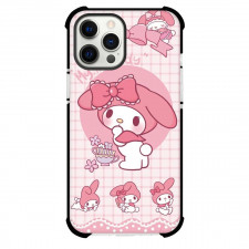 Sanrio Melody Phone Case For iPhone Samsung Galaxy Pixel OnePlus Vivo Xiaomi Asus Sony Motorola Nokia - Melody Collage Checkered Background