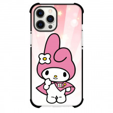 Sanrio Melody Phone Case For iPhone Samsung Galaxy Pixel OnePlus Vivo Xiaomi Asus Sony Motorola Nokia - Melody Flowers Pin