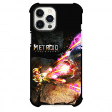 Metroid Samus Aran Case For iPhone Samsung Galaxy Pixel OnePlus Vivo Xiaomi Asus Sony Motorola Nokia - Samus Aran Battling the Monster Black Background