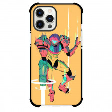 Metroid Samus Aran Case For iPhone Samsung Galaxy Pixel OnePlus Vivo Xiaomi Asus Sony Motorola Nokia - Samus Aran Glitching Body Yellow Background
