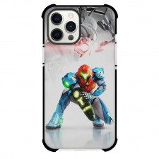 Metroid Samus Aran Case For iPhone Samsung Galaxy Pixel OnePlus Vivo Xiaomi Asus Sony Motorola Nokia - Samus Aran Glowing Armor Grayscale Background