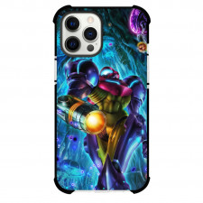 Metroid Samus Aran Case For iPhone Samsung Galaxy Pixel OnePlus Vivo Xiaomi Asus Sony Motorola Nokia - Samus Aran Walking Mushroom Background