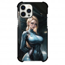 Metroid Zero Suit Samus Case For iPhone Samsung Galaxy Pixel OnePlus Vivo Xiaomi Asus Sony Motorola Nokia - Samus Aran Hands at the Back 3D Animated Art