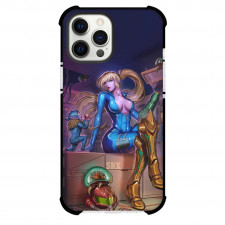 Metroid Zero Suit Samus Case For iPhone Samsung Galaxy Pixel OnePlus Vivo Xiaomi Asus Sony Motorola Nokia - Samus Aran Sitting on the Drawer Cartoon Art