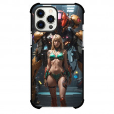 Metroid Zero Suit Samus Case For iPhone Samsung Galaxy Pixel OnePlus Vivo Xiaomi Asus Sony Motorola Nokia - Samus Aran Wearing Bikini 3D Animated Art