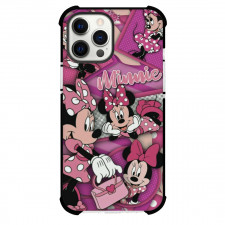 Mickey And Minnie Minnie Phone Case For iPhone and Samsung Galaxy Devices - Minnie Collage Pink Background
