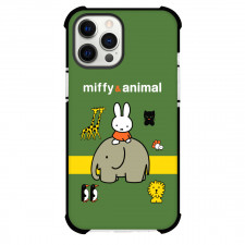 Miffy And Friends Phone Case For iPhone And Samsung Galaxy Devices - Miffy And Animal On Green Background