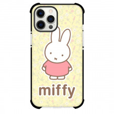 Miffy And Friends Phone Case For iPhone And Samsung Galaxy Devices - Miffy Portrait On Flower Background