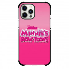 Minnie's Bow-Toons Phone Case For iPhone And Samsung Galaxy Devices - Minnie's Bow-Toons Logo On Pink Background
