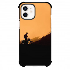 Motorbike Phone Case For iPhone Samsung Galaxy Pixel OnePlus Vivo Xiaomi Asus Sony Motorola Nokia - Motorbike Adventure Traveller On Sunset Background